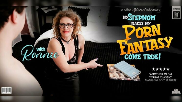Mature.nl – 48 year old stepmom Ronnie shows her stepson how to fuck instead of masturbating