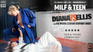 Mature.nl - 57 year old MILF Diana gets wet with 26 year old Ellis in this old & young lesbian sexfight match Full HD Video Free
