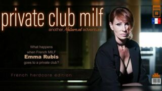 Mature.nl – Emma Rubis is a hot French MILF that has hardcore sex with a younger man in a private club