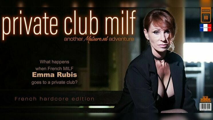 Mature.nl – Emma Rubis is a hot French MILF that has hardcore sex with a younger man in a private club