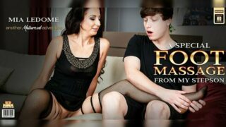 Mature.nl – Stepmom Mia Ledome is a MILF that gets a special hardcore footmassage from her stepson