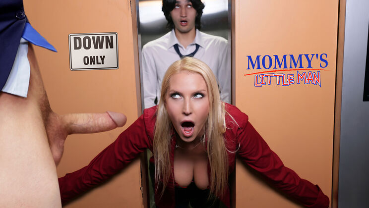 Mommy’s Little Man – Stuck and Double Teamed in the Elevator