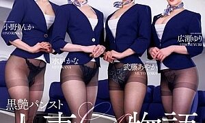 Watch Madonna Airlines, A Luxurious Collaboration of Exclusive Hot Women. A Story of A Married Flight Attendant In Black Glossy Pantyhose ~ A New Male Flight Attendant Is Given A Semen-squeezing Lesson With Adult Sex Appeal And Beautiful Legs In Tights ~