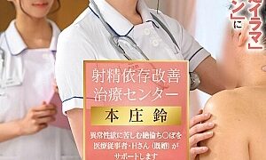 Watch Ejaculation Dependency Improvement Treatment Center: Honjou-san, A Married Professional Medical Worker Will Support Unlucky Men Suffering From Abnormal Sexual Desire Dependence - Honjou Suzu, Maeno Nana